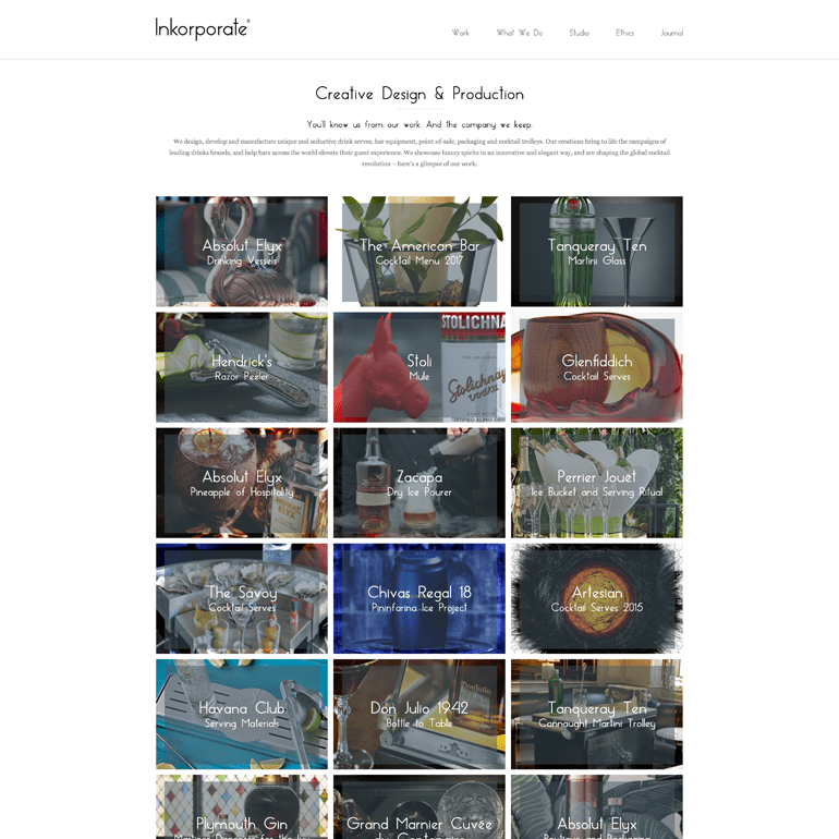 Screenshot of the Inkorporate Website